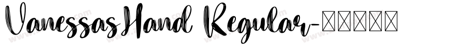 VanessasHand Regular字体转换